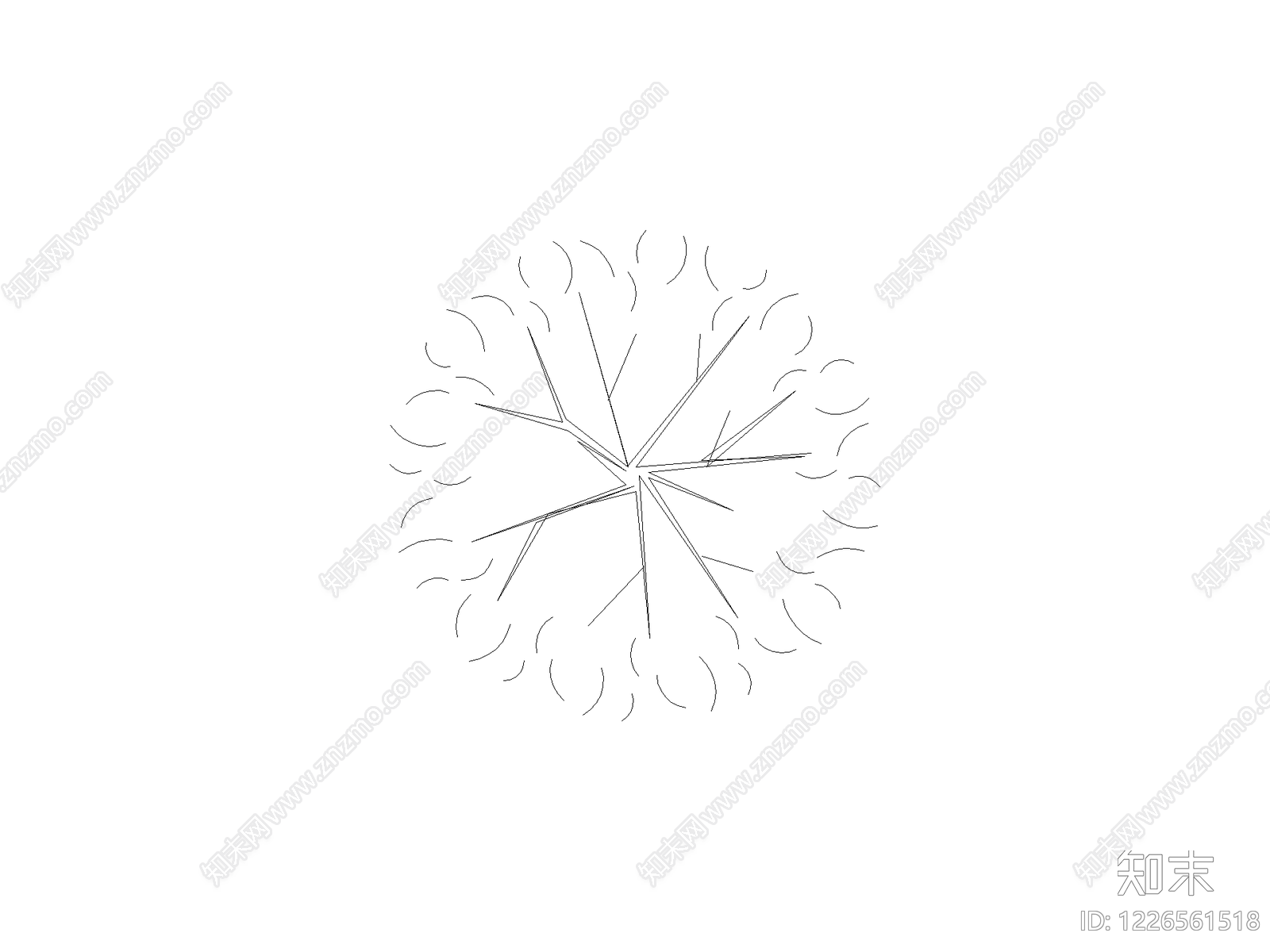 现代花CAD图纸