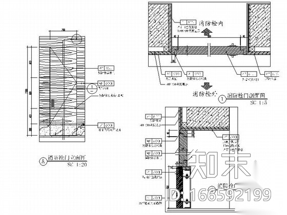 消防栓门cad施工图下载【ID:166592199】