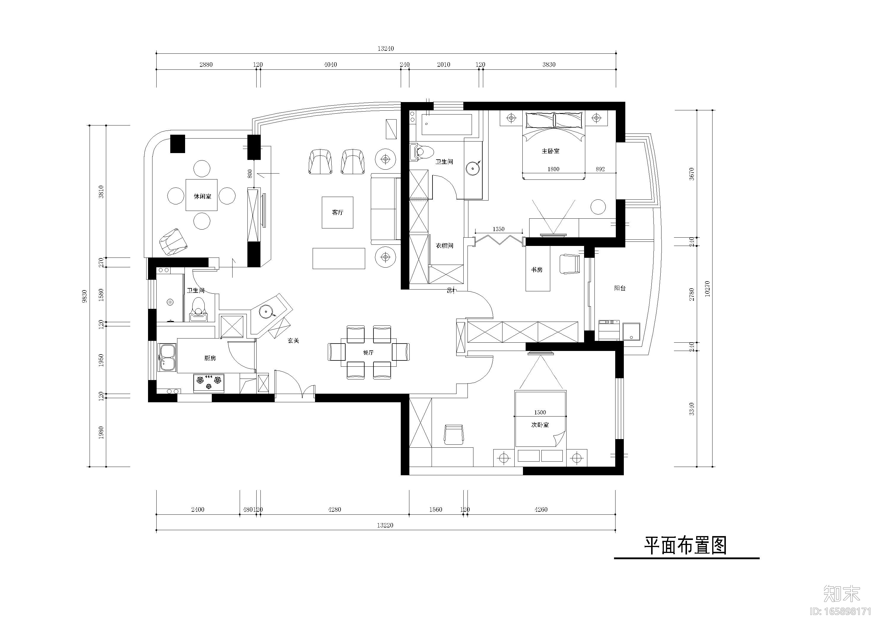 [江苏]苏州衡泰静逸样板间CAD施工图+实景图施工图下载【ID:165898171】