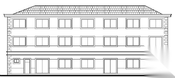 江苏省某三层宿舍建筑施工图cad施工图下载【ID:149851148】