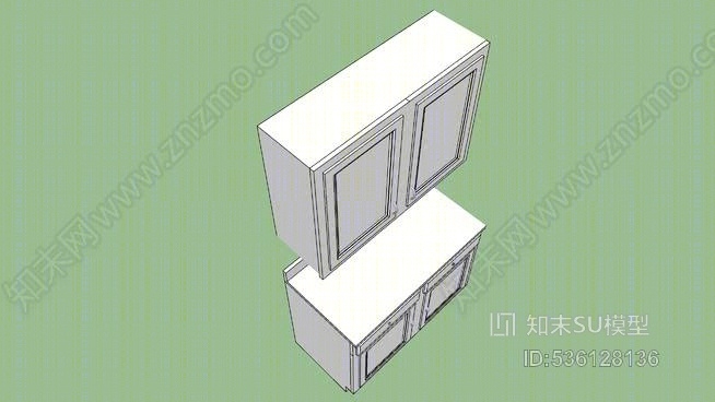 厨柜SU模型下载【ID:536128136】