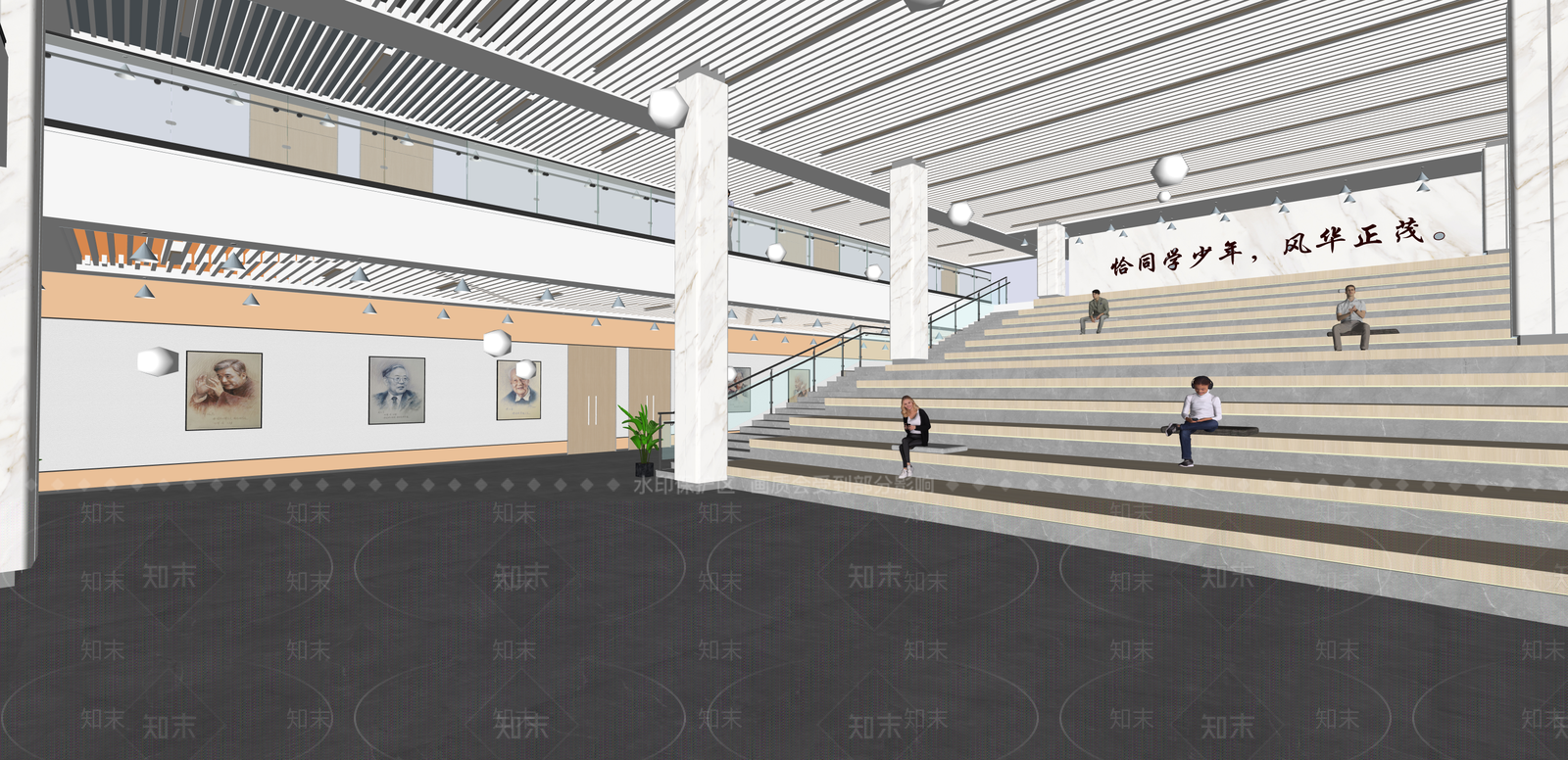 现代企业文化展厅SU模型下载【ID:1215211012】