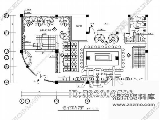 施工图上海西餐厅室内装修图cad施工图下载【ID:532009528】