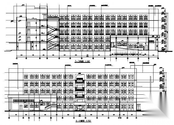 某五层学校教学楼建筑方案图cad施工图下载【ID:151576139】