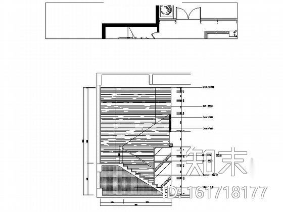 [上海]国际花园现代售楼处大堂室内装修施工图（含实景）cad施工图下载【ID:161718177】