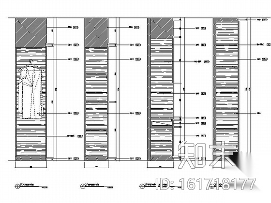 [上海]国际花园现代售楼处大堂室内装修施工图（含实景）cad施工图下载【ID:161718177】