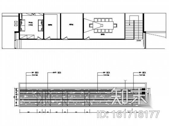 [上海]国际花园现代售楼处大堂室内装修施工图（含实景）cad施工图下载【ID:161718177】