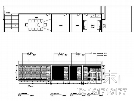 [上海]国际花园现代售楼处大堂室内装修施工图（含实景）cad施工图下载【ID:161718177】