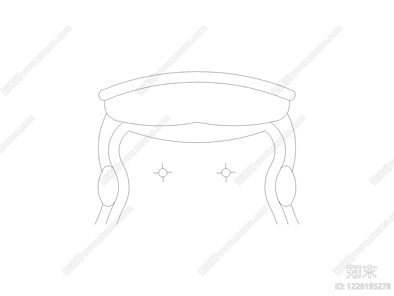 中式桌子CAD图纸
