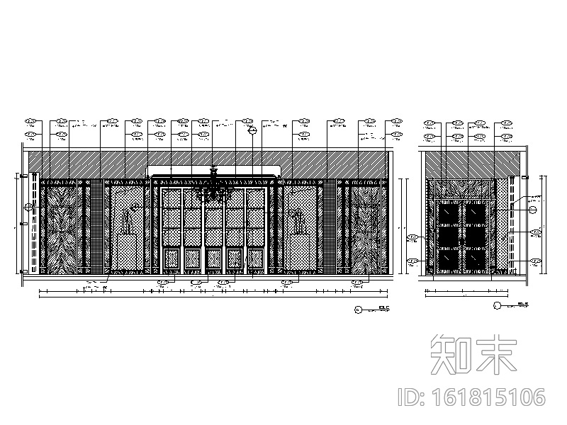 [上海]高级商务会所全套设计施工图（含效果图）cad施工图下载【ID:161815106】