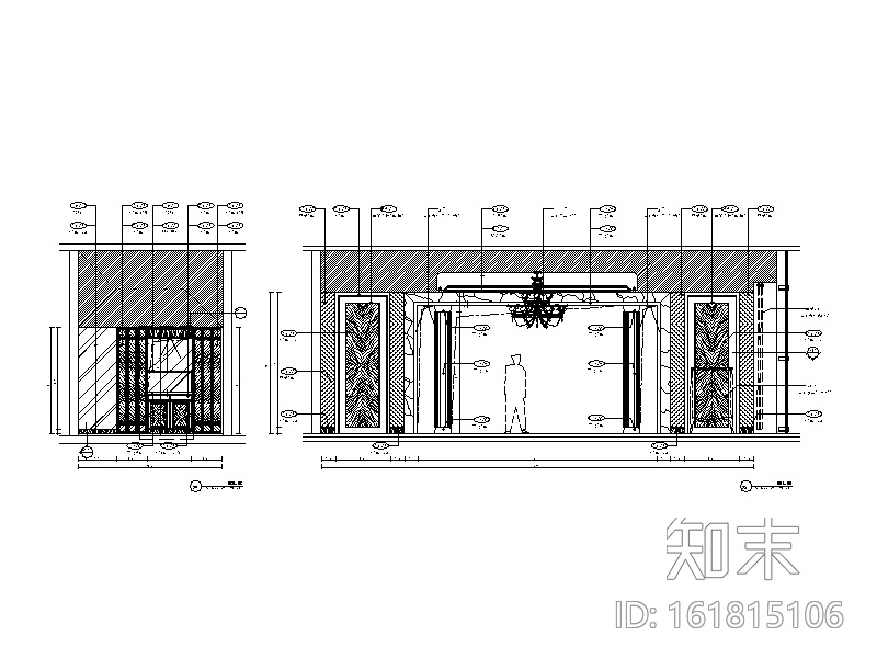 [上海]高级商务会所全套设计施工图（含效果图）cad施工图下载【ID:161815106】