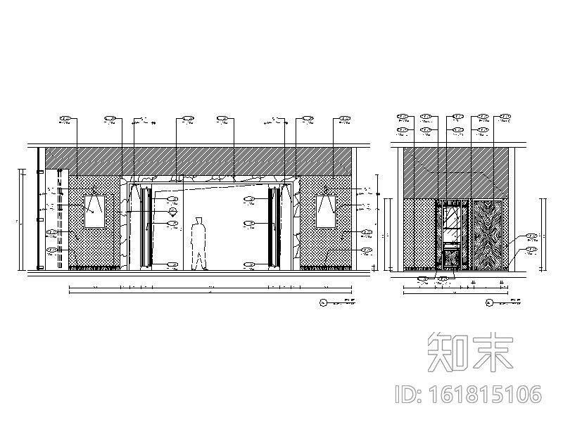 [上海]高级商务会所全套设计施工图（含效果图）cad施工图下载【ID:161815106】