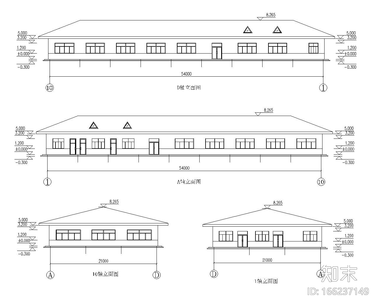 某钢结构餐厅施工图（CAD含建筑图）cad施工图下载【ID:166237149】