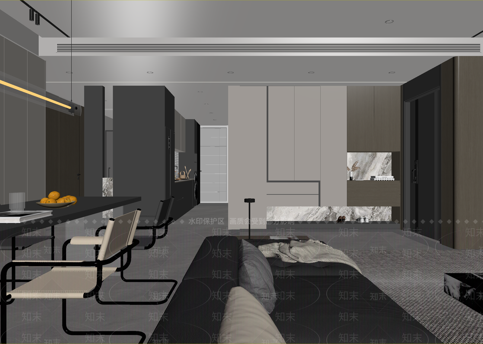 现代客餐厅3D模型下载【ID:1215080889】