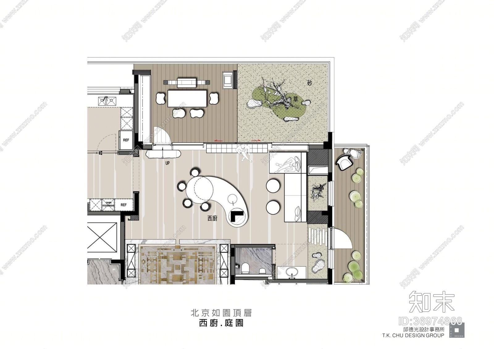 邱德光新作北京万科如园顶层户型全套cad施工图+PDF版+实景图施工图下载【ID:36974868】