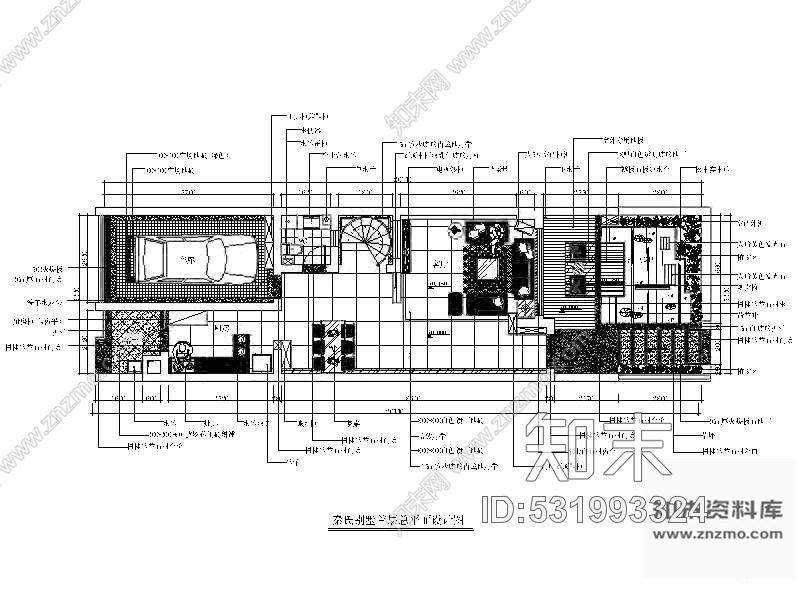 施工图现代风格双层别墅装修图(含效果)cad施工图下载【ID:531993324】