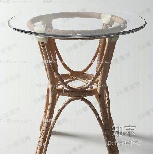现代玻璃家居茶几3D模型下载【ID:12846162】