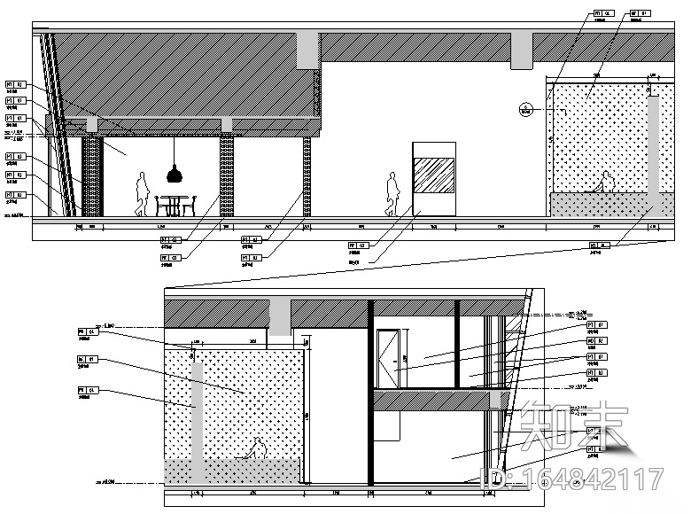 赫曼德高端橱柜连锁店全套施工图（附效果图+水电图+物料...cad施工图下载【ID:164842117】