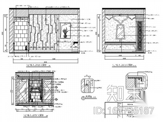 特色雅致时尚美容养生会所室内装修施工图cad施工图下载【ID:161736187】