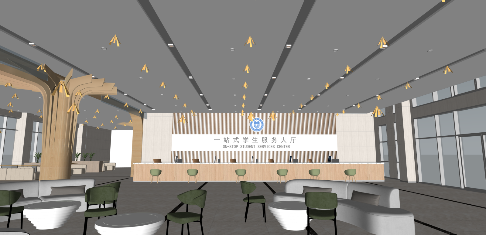 现代其他学校空间SU模型下载【ID:1215998876】