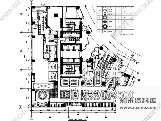 施工图北京城中之城独特现代风格餐厅CAD装修施工图含效果cad施工图下载【ID:532003500】