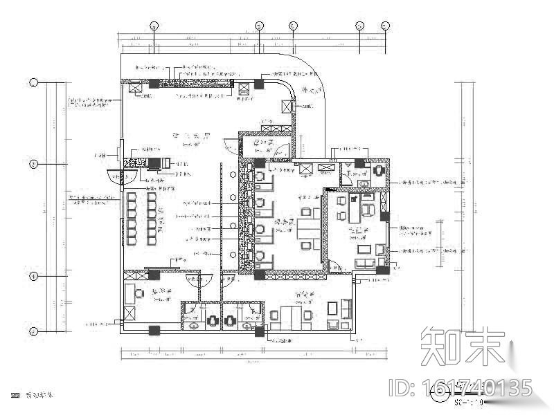 某信用社装修图cad施工图下载【ID:161740135】