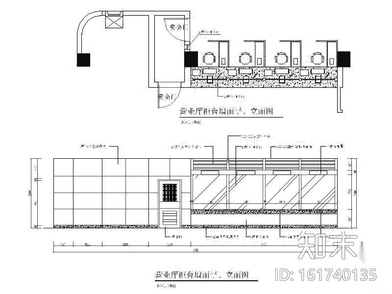 某信用社装修图cad施工图下载【ID:161740135】