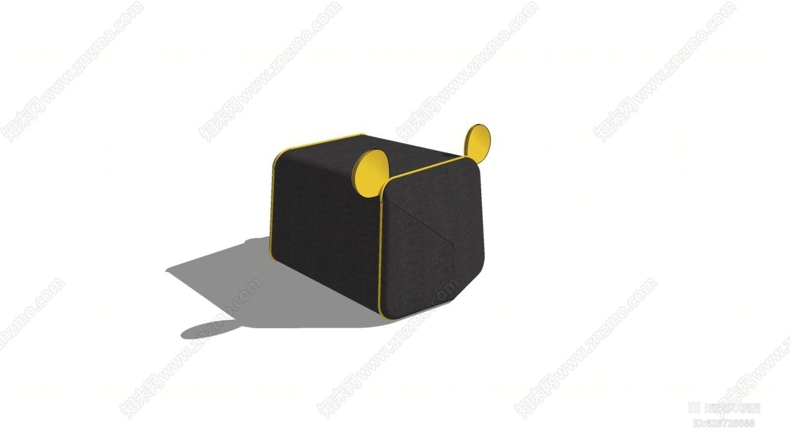 Totoro龙猫凳子垃圾箱SU模型下载【ID:828726688】