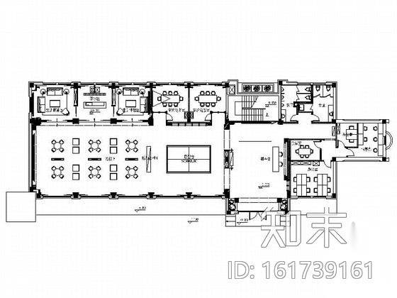 [北京]房山区高档现代销售中心装修施工图cad施工图下载【ID:161739161】