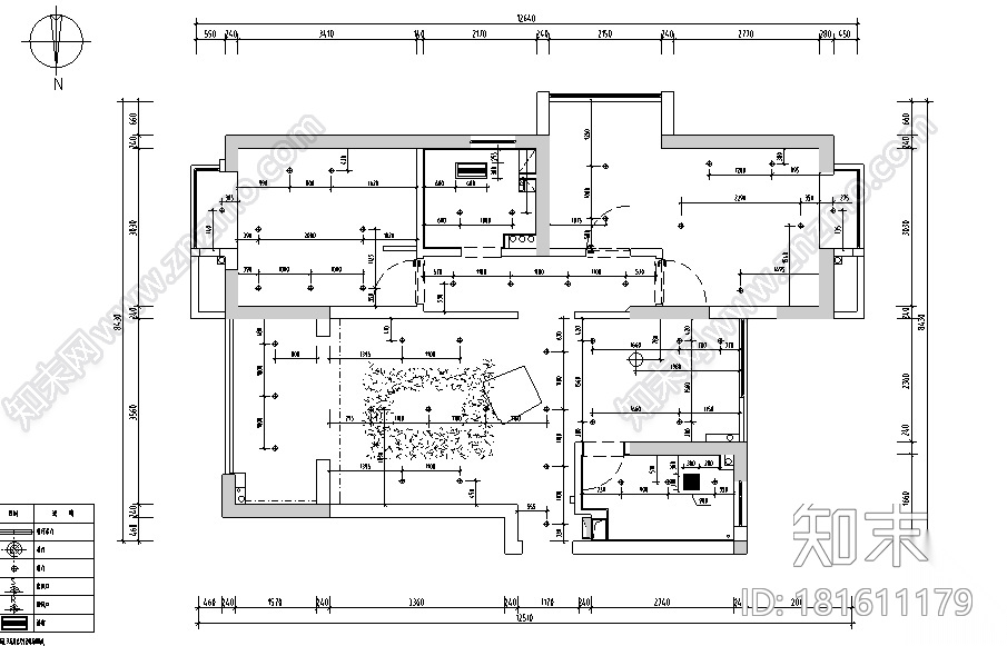 白马山庄现代样板间设计施工图（附效果图）cad施工图下载【ID:181611179】