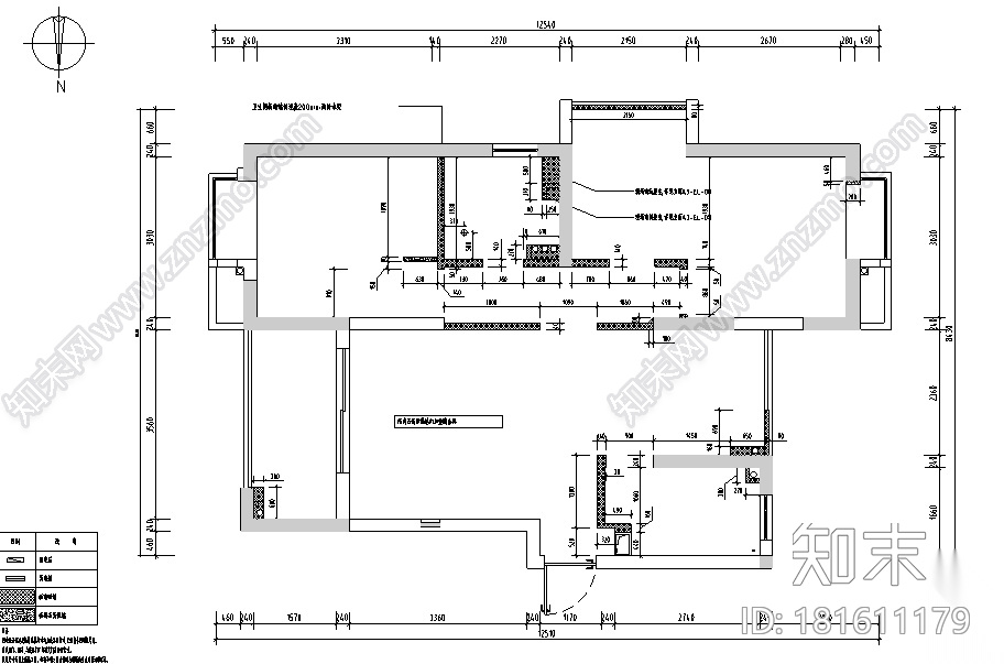 白马山庄现代样板间设计施工图（附效果图）cad施工图下载【ID:181611179】