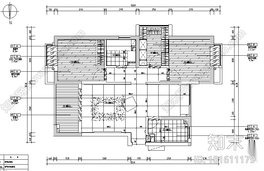 白马山庄现代样板间设计施工图（附效果图）cad施工图下载【ID:181611179】