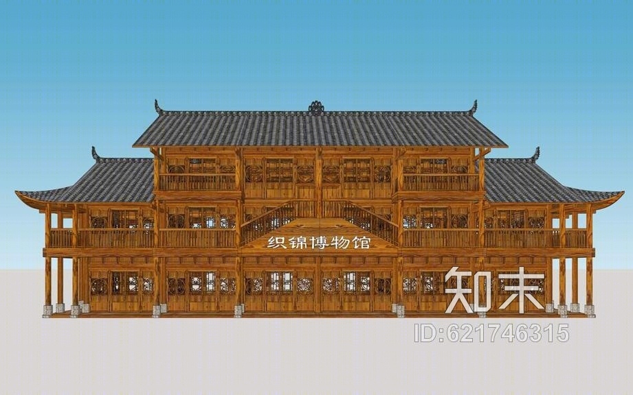 土家族织锦博物馆SU模型下载【ID:621746315】
