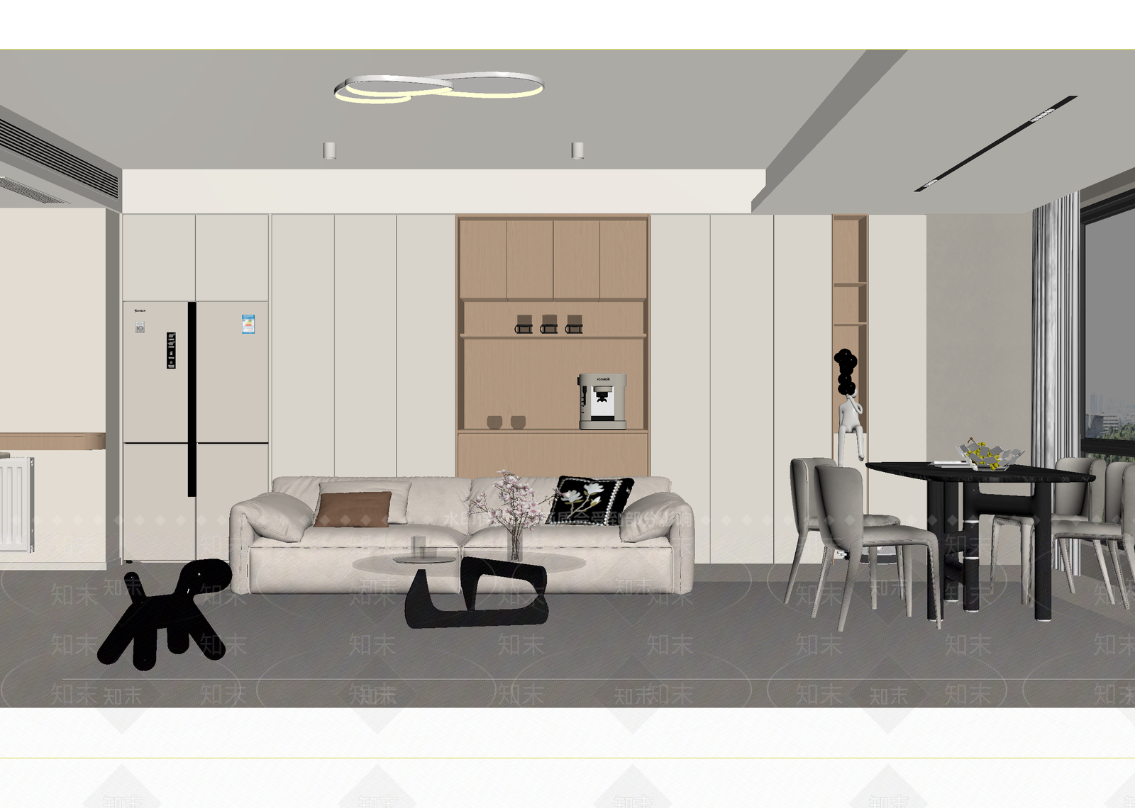 现代客餐厅3D模型下载【ID:1215105277】