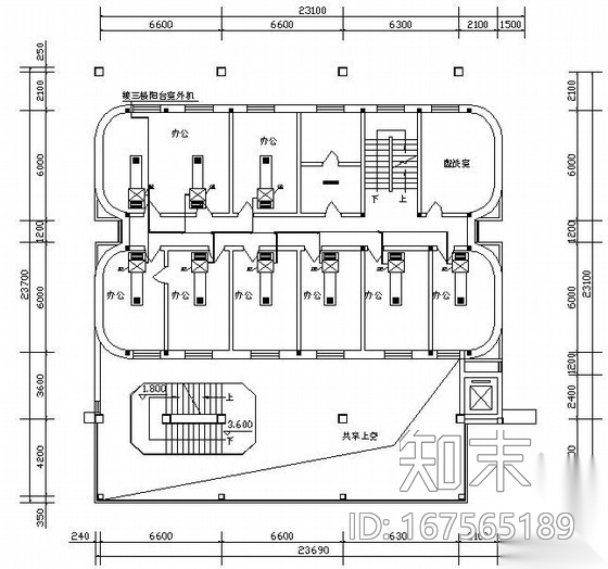 小型档案馆多联机系统平面图施工图下载【ID:167565189】