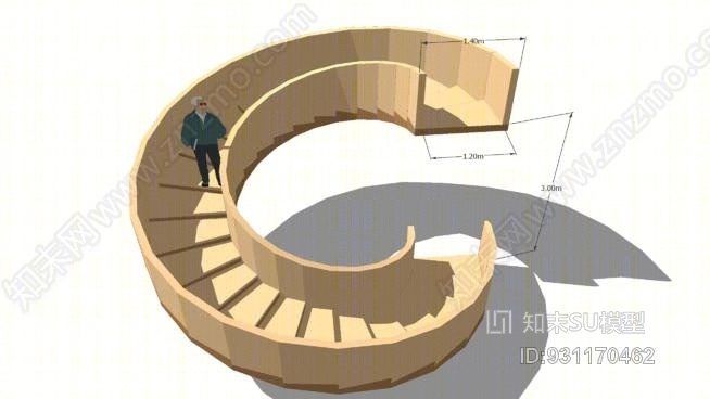 楼梯SU模型下载【ID:931170462】