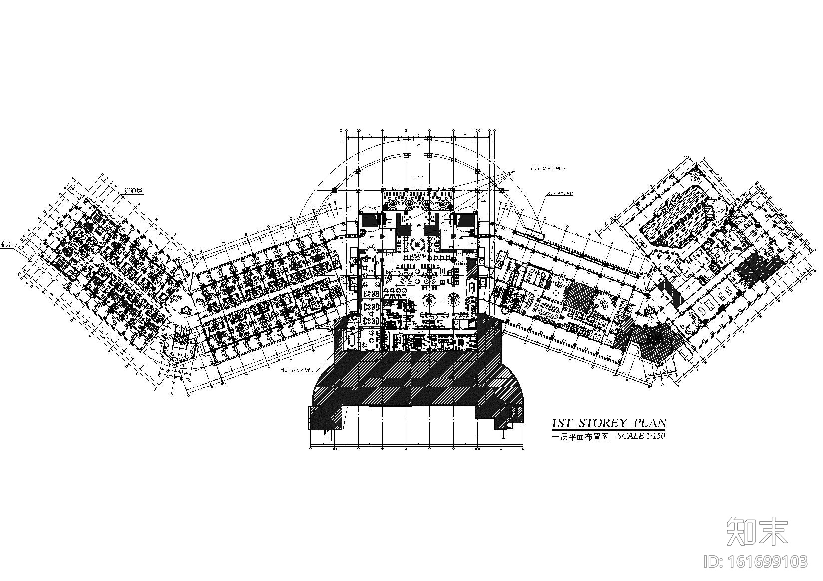 上海现代六层五星级酒店设计施工图+效果图cad施工图下载【ID:161699103】