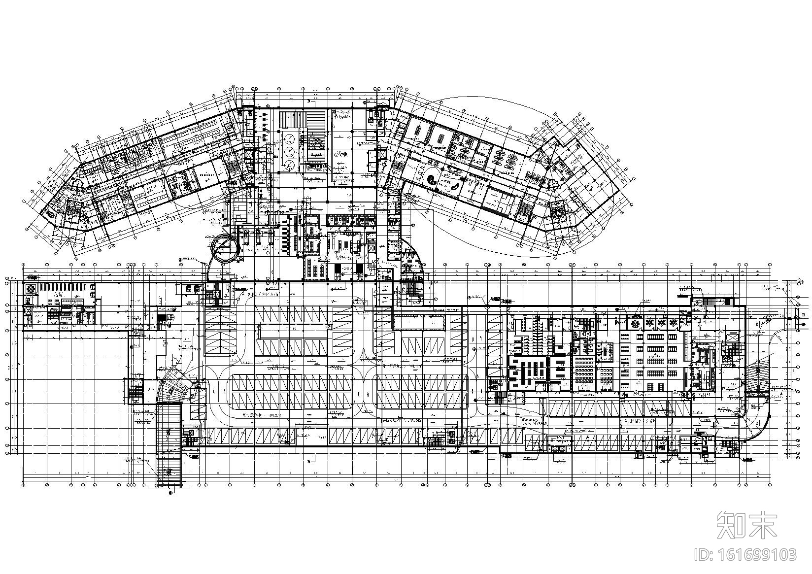 上海现代六层五星级酒店设计施工图+效果图cad施工图下载【ID:161699103】