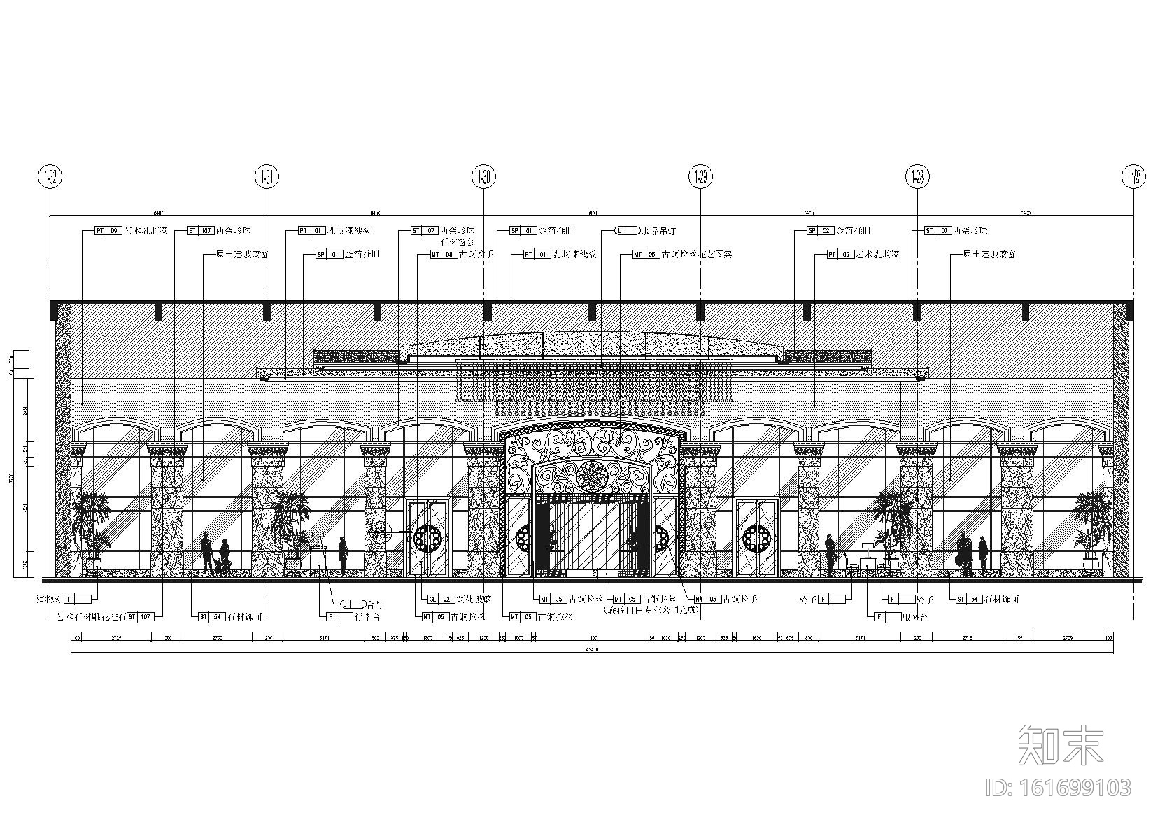 上海现代六层五星级酒店设计施工图+效果图cad施工图下载【ID:161699103】