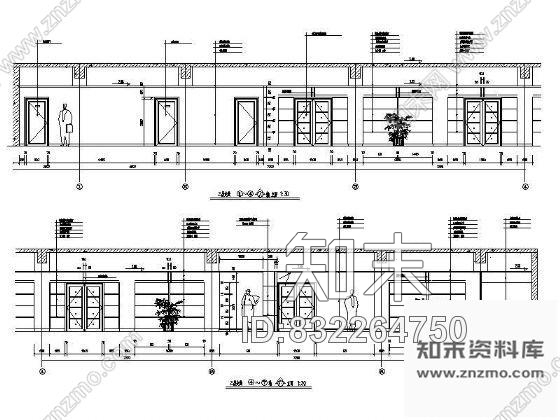 办公走道立面设计cad施工图下载【ID:832264750】