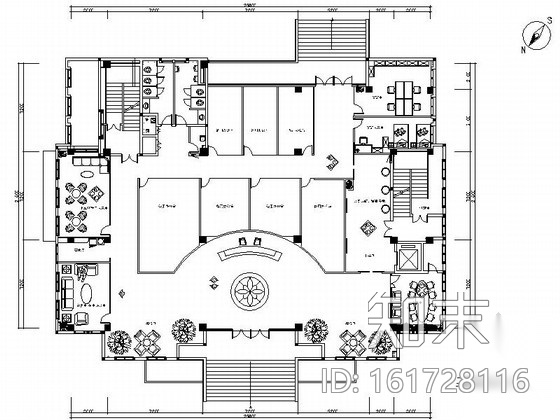 [四川]七层大气汽车运输办公空间室内设计CAD施工图cad施工图下载【ID:161728116】