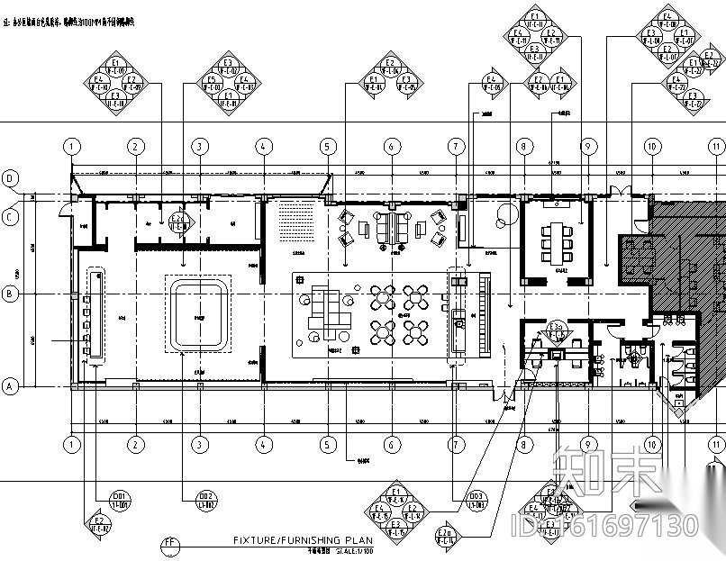 华润国际社区售楼处设计施工图cad施工图下载【ID:161697130】