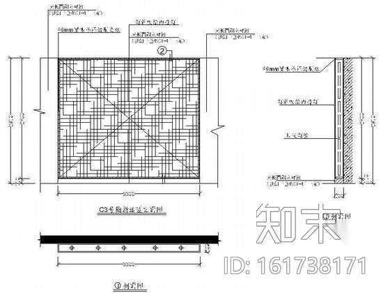 某柚木系列家具专卖店装修图cad施工图下载【ID:161738171】