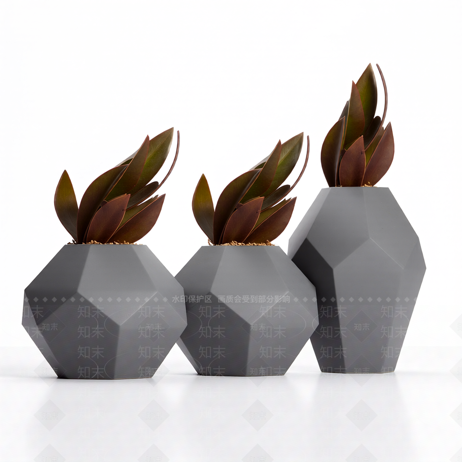 多面体装饰花瓶3D模型下载【ID:1206189315】