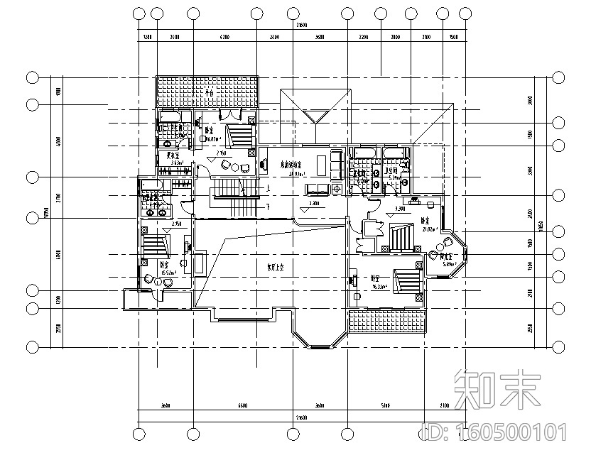 两层502平方米独栋别墅室内设计CAD图纸及SU模型施工图下载【ID:160500101】