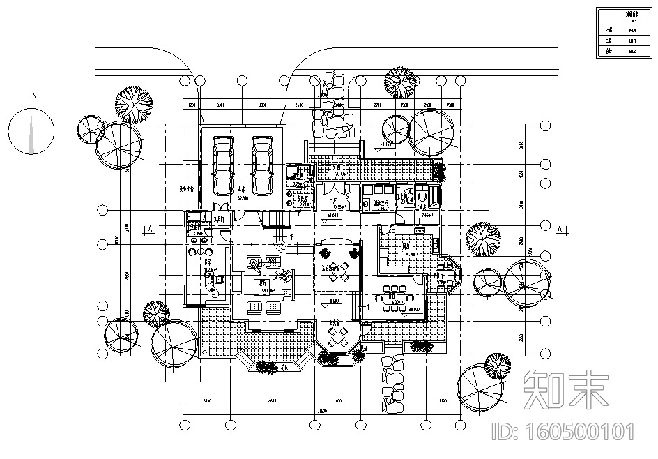 两层502平方米独栋别墅室内设计CAD图纸及SU模型施工图下载【ID:160500101】