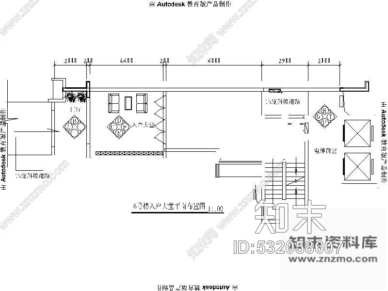 施工图某酒店入户大厅室内装修图施工图下载【ID:532058607】