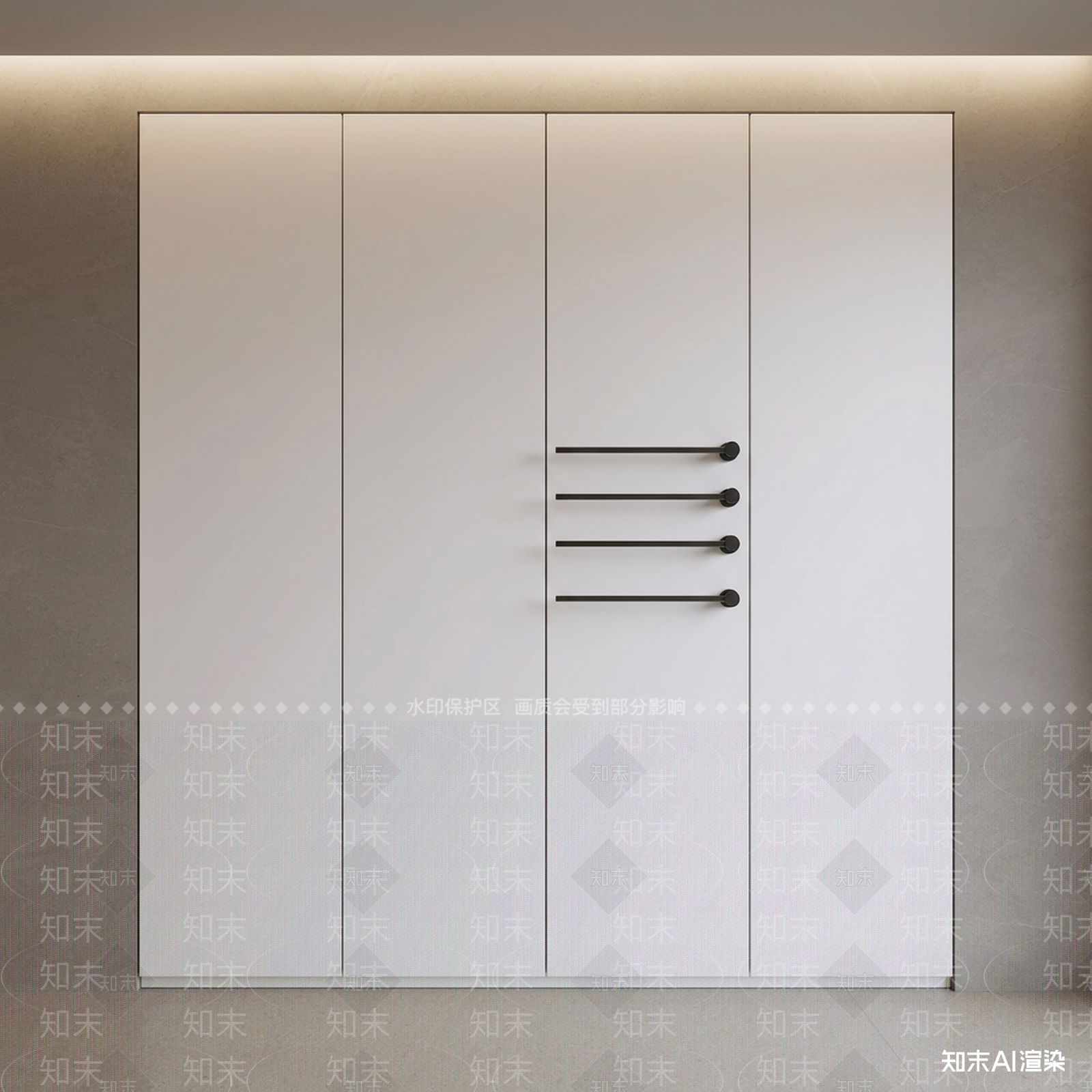 白色储物柜体衣柜3D模型下载【ID:1227283614】