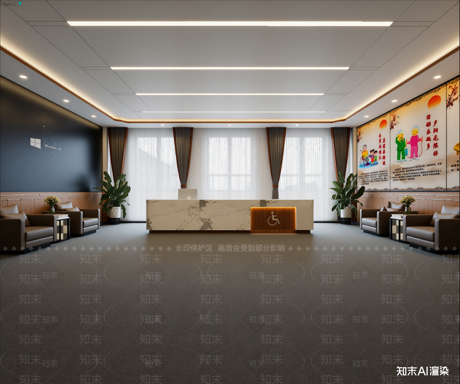 现代接待室3D模型下载【ID:1213934442】