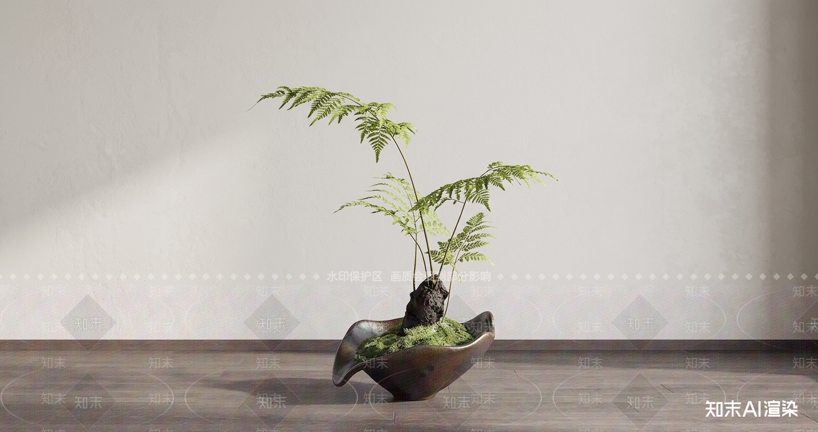 艺术绿植盆栽3D模型下载【ID:1227574885】